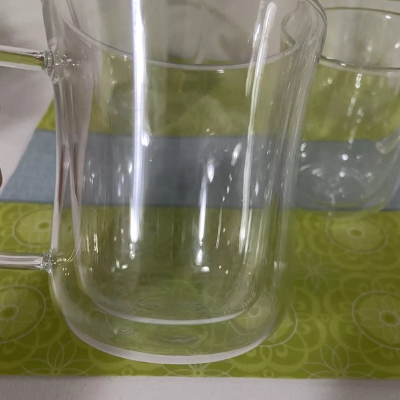 ComSaf Double Walled Heat Resistant Glass Air Cup/Mug by iwaki Japan Set Of 4 - Picture 5 of 8